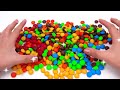 Satisfying Video | Mixing My Candy M&M's OF All Colors IN Magic Foot  Bathtub & Cutting ASMR