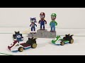 Mario VS Luigi VS Sonic in the Kart Race | Magnetic Games