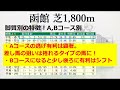 函館競馬場芝1,800mコース攻略！好成績は〇枠〇番！