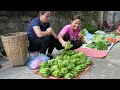 Harvesting Green Buddha's Hand Goes market sell - Farm life