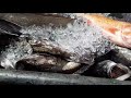 Filleting fish in Astoria, Oregon