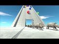 Run Away from the Rolling Dynamite | Crossing Deadly Bridges - Animal Revolt Battle Simulator
