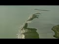 Aerial views of Clearwater Beach, Dunedin and Tarpon Springs after Hurricane Idalia