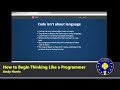 How To Think Like A Programmer