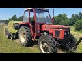 Baliranje sijenja.Zetor 6745 i Wolvo R10 Columbia.