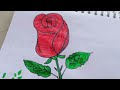 How to draw Beautiful rose drawing/ Easy Flower Drawing ideas/ DIY flower drawing tutorial