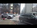 CHICAGO Walking Tour -  Light Snow Fall & Rain in The Magnificent Mile on Friday(March 22, 2024) 4k