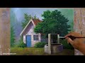 How to Paint House with Deep Well in Acrylics / Time-lapse  / JMLisondra