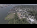 Bayonne bridge raising from  aerial perspective, Bayonne, New Jersey