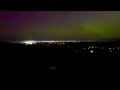 Aurora Borealis seen over Humboldt County, California in 2024 Drone Hyperlapse