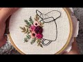 Floral embroidery hoop || Embroidery video || Embroidery for Beginners - Let’s Explore