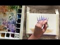 Super Easy, Beginner Watercolor Painting Delphiniums🎨🪻💜