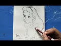 How to draw snow white step by step|Snow white drawing tutorial|Easy Drawing