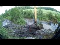 Beavers blocked the road to the dam