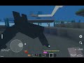 Some Bat left abandoned in the middle of a sea (Minetest, Dark Lands Survival Server)