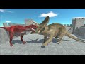 Brutal Bite Attack from CARNOTAURUS in Castle vs ALL UNITS Animal Revolt Battle Simulator