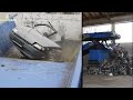 Extreme Dangerous Car Crusher Machine in Action, Crush Everything & Car Shredder Modern Technology