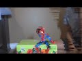 Im Hoping to make a lego spider-man Stop-Motion show, and this is my first clip! (camera glitched)
