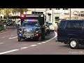 US President ENORMOUS Secret Service Motorcade in LONDON