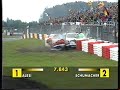 Damon Hill CRASHES! European Grand Prix 1995 - Murray Walker commentates!