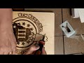 Pyrography/woodburning a New Hampshire 3% sign