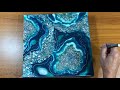 Mica Moon Rocks Geode Resin Art Lesson and Review - step by step details of how to make geode art