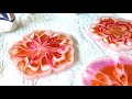 ORANGE BLOOM Flower RESIN Coasters *3 in 1* (3 different techniques)~ HOW TO~