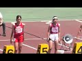 三好美羽『流してぶっちぎります』  予選  女子3年100m  中国中学総体陸上2024