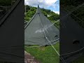 Pomoly Yarn + Canvas Hot 🔥 tent Slow  motion waterproof test.