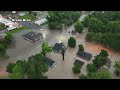 Flood waters north of Houston rise on Business 59 in Livingston - DRONE BROS