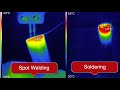 THERMAL CAMERA Imaging of Soldering Vs Spot-Welding 18650 cells