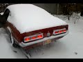 1972 Ford Maverick cold start in snow