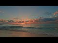 8HRS Gentle Waves Sound for Deep Relaxation & Stress Relief - 4K Caribbean Sea Sunrise, Mexico