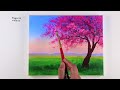 Spring Painting | Cherry Blossom Painting | Acrylic Painting for Beginners
