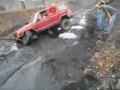 how not to tow a truck that is stuck in the mud