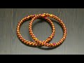 DIY Simple Double color silk thread bangles|| unique design||square macrame knot|| reuse old bangles
