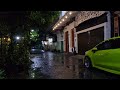 Crisp Soft Rain Sounds Without Thunder for Sleeping & Relaxation at Night in Indonesian Neighborhood