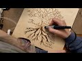 Pyrography project - family tree