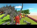 Goku Of Evolution VS Godzilla + Burning Godzilla - Animal Revolt Battle Simulator