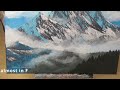 cloudy mountains | timelapse acrylpainting #mountains  #acrylicpainting #mountainpainting