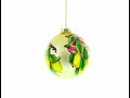 Lemons and Pomegranate on a Branch - Blown Glass Christmas Ornament (CC-1312)