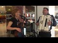 Accordion Virtuoso, Paul Stanga with Emily McVicker at Seatac Airport!