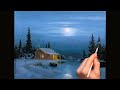 Oil Landscape Painting - Winter Time / Easy Art / Drawing Lessons / Satisfying Relaxing / Живопись.