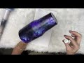 DIY Nebula Galaxy Glitter Tumbler Alcohol Ink Technique