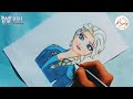 Disney Princess Elsa drawing step by step easy | frozen drawing elsa for beginners