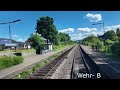 Führerstandsfahrt Hochrhein von Basel Bad nach Schaffhausen in 4K