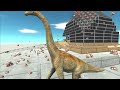 Animal vs. Dinosaur speed race. Volcano climbing course! | Animal Revolt Battle Simulator