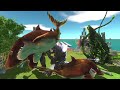 Aquatics Battle - The Bloop VS 2 Headed Shark + KINGKONG + GODZILLA - Animal Revolt Battle Simulator