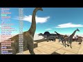 Animal vs. Dinosaur speed race. Swirl course from outside to inside | Animal Revolt Battle Simulator