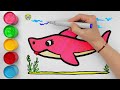 Mommy Shark Drawing and Coloring for Kids | Learn How to Draw easy with fun